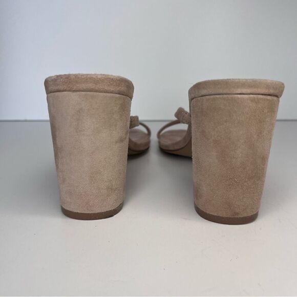 Aqua Adele Open-Toe Block High-Heel Nude Sandals Size 6.5 - Picture 9 of 11